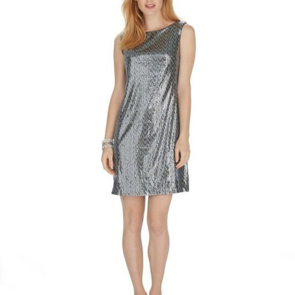 White House Black Market Sequin Dress NWT M - Picture 2 of 6